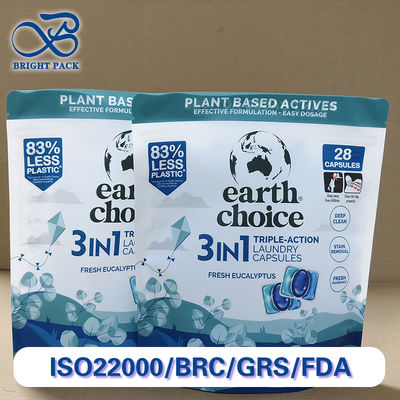 พรีเมียมเครื่องซักผ้า Pod Custom Stand-Up ซิปเปอร์กระเป๋าสตางค์