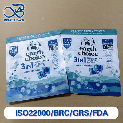 กระเป๋าบรรจุยาซักผ้า กระเป๋าบรรจุยาซักผ้า PE ที่สามารถปรับแต่งได้ การออกแบบหลายชั้น กันความชื้นและทนการรั่ว SGS รับรองสําหรับการสั่งซื้อจํานวนมากทั่วโลก