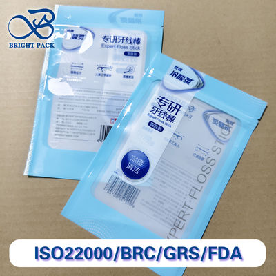 ถุงไม้จิ้มฟันไหมขัดฟันที่เป็นมิตรต่อสิ่งแวดล้อม 100 ชิ้น พร้อมซิปปิดผนึกที่นำกลับมาใช้ใหม่ได้
