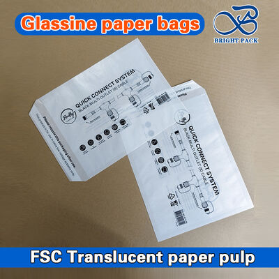 ถุงกระดาษแก้วกันไขมันสำหรับอาหารเป็นมิตรกับสิ่งแวดล้อม บรรจุภัณฑ์โปร่งใสสำหรับเบเกอรี่ ลูกอม งานฝีมือ