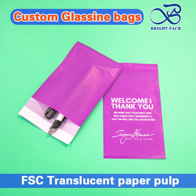 กระเป๋ากระดาษกระจกและซองกระจกที่เป็นมิตรต่อสิ่งแวดล้อมที่มีความโปร่งใสสูงและวัสดุที่สามารถบีโอเดรเกรดได้ 100%