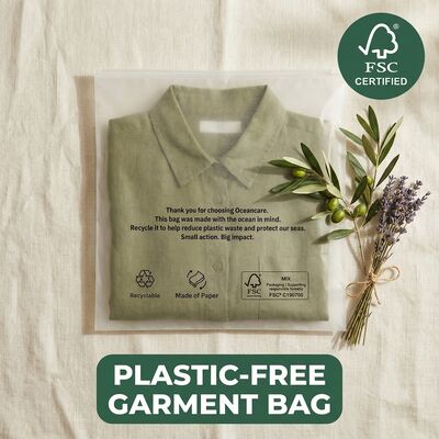 กระเป๋ากระจกกระจก biodegradable Home Compostable เสื้อผ้าบรรจุ Eco เสื้อผ้า กระเป๋าผ้าสําหรับการรับรอง greaseproof สามารถนําไปใช้ใหม่