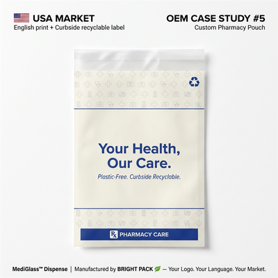 FDA Compliance กระเป๋ากระดาษเคลือบเชื้อรัง หรูหรา ภัณฑิตภัณฑ์แพทย์ สะอาดต่อสิ่งแวดล้อม
