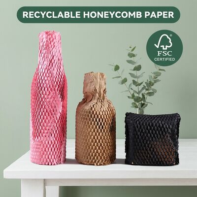 สภาพยั่งยืน biodegradable honeycomb รอลล์ปลับ รีไซเคิลสําหรับการรับรอง Cushioning กระดาษ Eco Friendly เติมว่าง